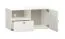 Sturdy TV Cabinet Aenna 114 | White & Grey | Oak Handles | 1 Door, 1 Drawer, 2 Compartments | 51.5 x 101 x 46.5 cm