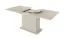 Extendable dining table | beige | 160-200 x 90 x 75 cm | ABS edges | modern slatted design | extendable up to 200 cm | for dining room