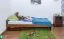 Futon bed / solid wood bed solid pine walnut A9, incl. slatted frame - dimensions 90 x 200 cm