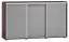 Chest of drawers Tabubil 28, Colour: Wenge / Grey - Measurements: 92 x 160 x 41 cm (H x W x D)