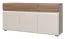 Chest of drawers Papauta 21, Colour: Cashmere / Dark Oak - Measurements: 86 x 176 x 45 cm (H x W x D)