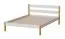 Guest Bed / Single Bed Ailina 06 | 140 x 200 cm Lying Surface | Solid Pine | White / Natural Oak | Youth Bed | Slatted Frame Included