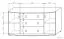 Chest of drawers Rabaul 09, colour: Sonoma oak - Measurements: 80 x 160 x 43 cm (H x W x D)