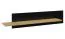 Suspended Rack "Lipik" 60 | Oak / Black | Partial Solid Wood | 22 x 106 x 20 cm