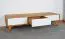 Timaru 22 TV Cabinet, Oiled Wild Oak / White, Partially Solid Wood - Dimensions: 33 x 134 x 40 cm (H x W x D)
