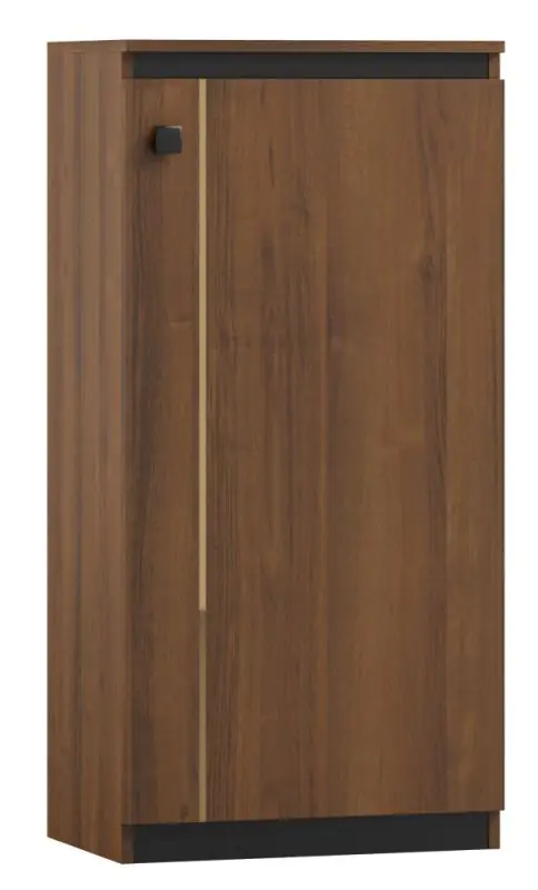 Chest of drawers Mojokerto 17, Colour: Walnut / Black - Measurements: 121 x 60 x 39 cm (H x W x D)