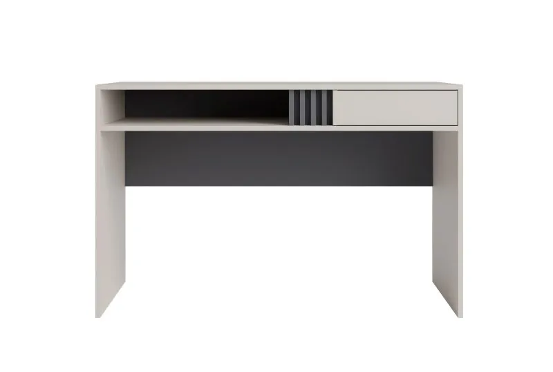 Simple Desk Niel 09 | Cashmere Color | 76 x 120 x 55 cm | 1 Drawer & 1 Shelf | Ideal for Office