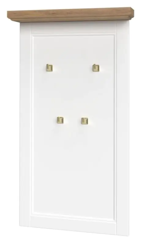 Wardrobe Lotofaga 01, Colour: White / Walnut - 115 x 65 x 13 cm (H x W x D)