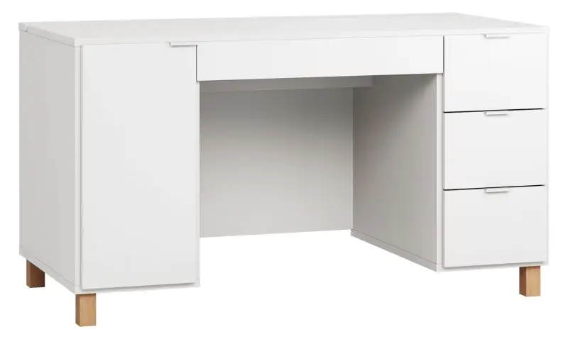 Desk Invernada 02, Colour: White - Measurements: 78 x 140 x 67 cm (H x W x D)