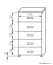 Chest of drawers Kebumen 19, Colour: Alder - Measurements: 78 x 41 x 42 cm (H x W x D)