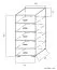 Chest of drawers Ciomas 13, Colour: Sonoma Oak / Grey - Measurements: 104 x 50 x 40 cm (H x W x D)