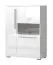 Display Case Garim 15 | White High Gloss | 123 x 90 x 40 cm | LED Lighting | Soft Close