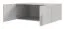 Top unit for closet Edegem 03 | ABS edges | color: platinum grey | 100 x 61 x 40 cm | 2 doors | 1 large compartment