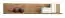 Suspended rack / Wall shelf Jussara 09, colour: amber, oak partial solid - 24 x 129 x 20 cm (h x w x d)