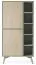 Modern Shelf Unit Crewe 05 | Eucalyptus & Oak Finish | 160 x 80 x 38 cm | Ample Storage | Laminated Surface