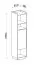Shelf | color: cashmere / Alba walnut | 1 hinged door | 6 compartments | 45 x 42 x 195 cm | push-to-open function | bookshelf | for living room