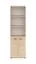 Shelf | Color: Lindberg Oak | 2 hinged doors | Soft-close feature | 5 compartments | Lockable doors | 60 x 34 x 203 cm | For the office and home office