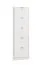 Shoe Cabinet Veliko 08 | White Finish | 5 Hinged Doors | Grey Handles | 191.5 x 58 x 18 cm | 5 Compartments