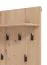 Coat Rack with Six Hooks | Artisan Oak Finish | One Shelf | ABS Edge Protection | 83 x 66 x 19.5 cm | Entrance Hall