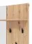 Entrance Hall Wardrobe with Mirror | 3 Hooks | 1 Shelf | Artisan Oak Finish | 132 x 79 x 19.5 cm | Crina 14