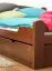 Youth Bed Easy Premium Line K4 | 140 x 200 cm | Solid Beech Wood | Dark Brown | 2 Drawers & Cover Panel