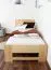 Single bed / guest bed solid beech wood natural 111, incl. slatted frame - dimensions 90 x 200 cm (W x L)