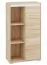 Chest of drawers Mochis 08, Colour: Sonoma Oak Light including 3 colour inserts - Measurements: 123 x 69 x 34 cm (h x w x d), with 1 door and 6 compartments