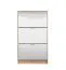Shoe Cabinet with Mirror Front Gradide 07 | Sonoma Oak | 3 Hinged Doors | 119 x 67 x 28 cm | 6 Compartments
