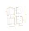 Elegant Wall Panel with Chest of Drawers Pollestad 05 | Oak Wotan/White | 190 x 100 x 30 cm | Two Mirrors