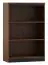 Shelf Mojokerto 11, Colour: Walnut / Black - Measurements: 121 x 80 x 39 cm (H x W x D)