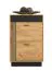 Lautela 04 shoe cabinet, color: oak / black - Dimensions: 91 x 60 x 34 cm (H x W x D), with 1 drawer, 2 doors and 4 compartments