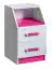 Children's room - Chest of drawers Frank 15, Colour: White / Pink - 67 x 40 x 40 cm (h x w x d)