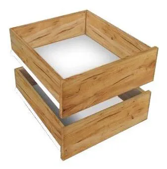 Closet Drawers Set of 2 | Golden Craft Oak | Fits Closets 250 cm Wide | Space-Saving Storage