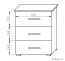 Chest of drawers Kebumen 11, Colour: Alder - Measurements: 78 x 65 x 40 cm (H x W x D)