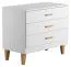 Chest of drawers Rilind 03, Colour: White / Oak - Measurements: 87 x 100 x 55 cm (h x w x d)