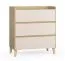 Chest of Drawers with 3 Drawers | Oak/Beige | Soft-Close | 94.5 x 48 x 106.5 cm | Minimalist | ABS Edges | Living Room