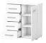 Chest of Drawers | White | Comarca 02 | 96 x 90 x 45 cm | 1 Door | 4 Drawers | 3 Compartments | Silver Handles