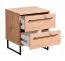 Bedside Cabinet with Two Drawers Crina 07 | Artisan Oak | Black Handles & Legs | 54 x 45.5 x 35 cm | ABS Edge Protection