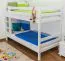 Children's Bunk Bed Solid Pine | White Lacquered | 121 | Divisible | 90 x 200 cm