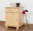 Bedside table solid, natural pine wood 010 - Dimensions 55 x 42 x 35 cm (H x B x T)
