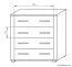 Chest of drawers Aitape 14, colour: dark Sonoma oak - Measurements: 92 x 90 x 40 cm (H x W x D)