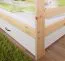Children's House Bed | Solid Pine Wood | Natural Finish | White Drawer | Slatted Frame | 80 x 160 cm