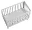 Baby bed / Kid bed Naema 02, Colour: White / Oak - Lying area: 70 x 140 cm (W x L)