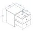 Desk Cabinet Sirte 09 | Oak / White / Grey Matt | 50 x 40 x 40 cm | Modern Storage with Drawers
