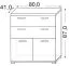 Chest of drawers Tandil 04, Colour: Oak Sonoma - 87 x 80 x 41 cm (h x w x d)