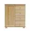 Storage Cabinet 050, 4 drawer, 1 door, solid pine wood, clearly varnished - 100H x 100W x 42D cm