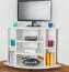 TV cabinet  solid pine wood, in a white paint finish Junco 208 - Dimensions 65 x 65 x 65 cm