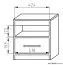 Bedside table Pasuruan 11, Colour: Wallnut / Maple - Measurements: 50 x 46 x 37 cm (H x W x D)