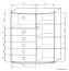 Chest of drawers Rabaul 01, colour: Sonoma oak - Measurements: 140 x 120 x 40 cm (H x W x D)