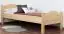 Single bed / Day bed solid, natural beech wood 113, including slatted frame - Measurements 80 x 200 cm